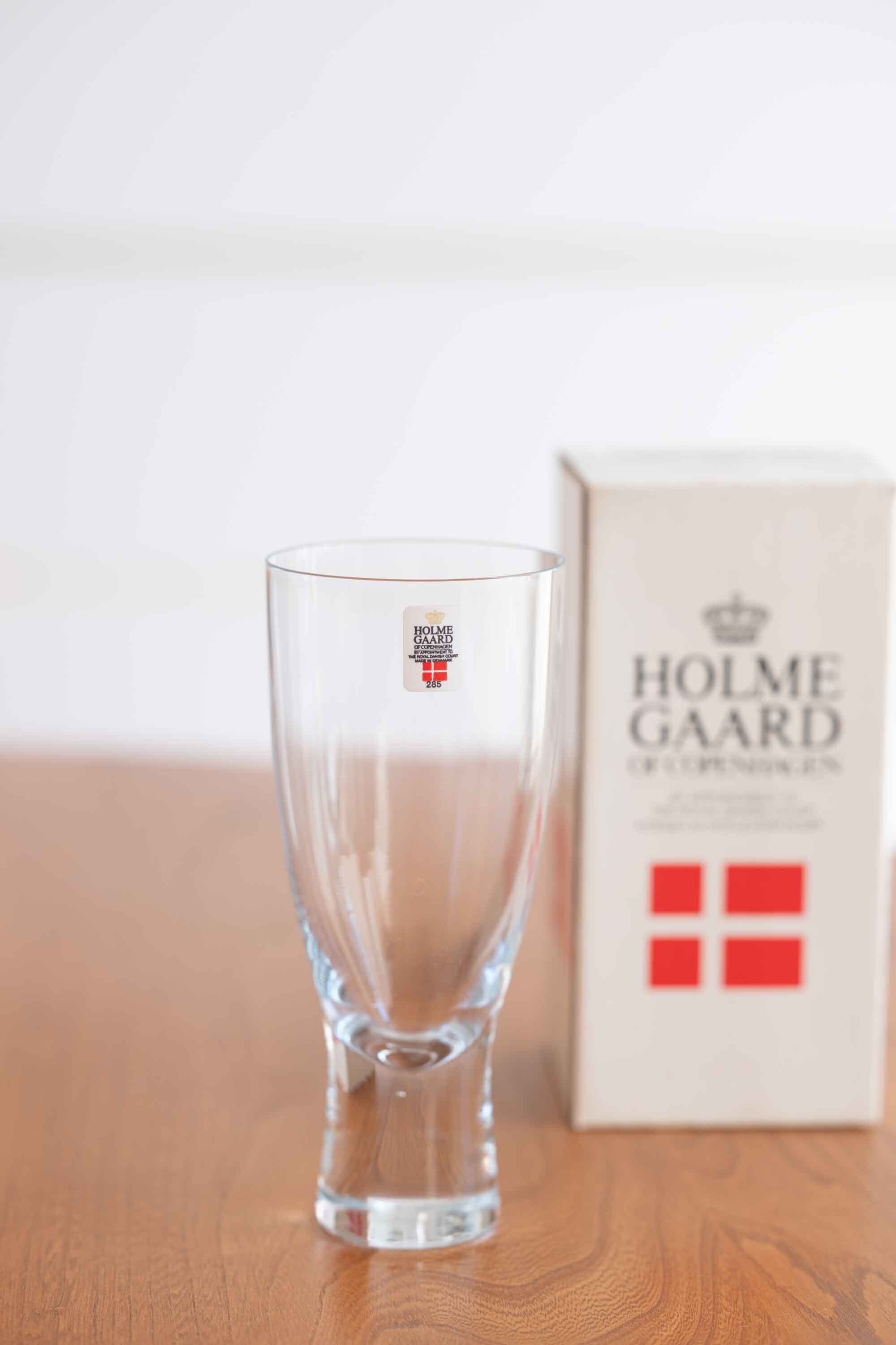 ホルムガード（Holmegaard ）ビールグラス　箱入り　ビンテージ品 　手拭きグラス