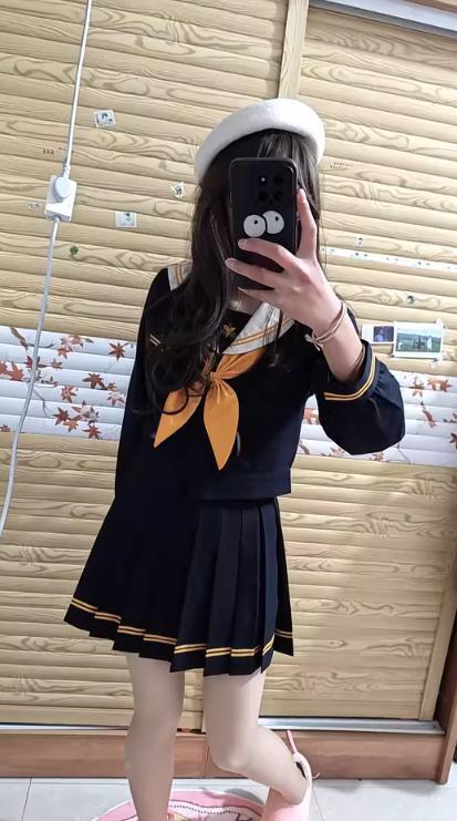 ゆめかわ♡選べるスカート丈♪オレンジリボンセーラー服 seifuku6