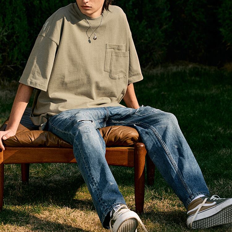 ★HEAVY WEIGHT DROPPED SHOULDER HALF SLEEVES　　　A0482