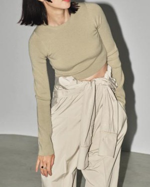 【予約受付中】【送料無料】 Cropped Smooth Knit [TODAYFUL] /12410504