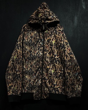 【WEAPON VINTAGE】Humam Pattern Loose Zip Up Hoodie