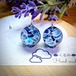 レジンピアス イヤリング クラゲのアクアリウム  まん丸 15mm  b