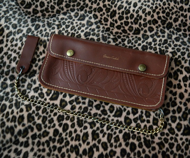 70s VINTAGE TRUCKER WALLET BROWN