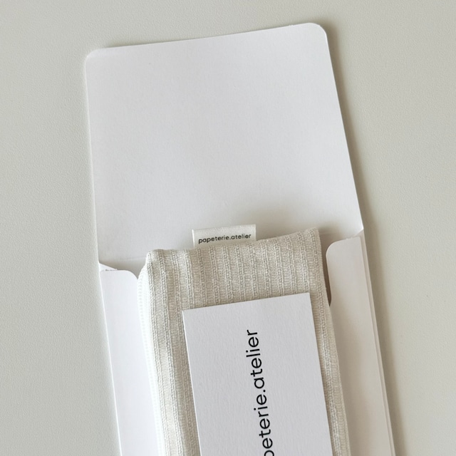 ★予約 papeterie.atelier 〔pencil case -blue strips-〕
