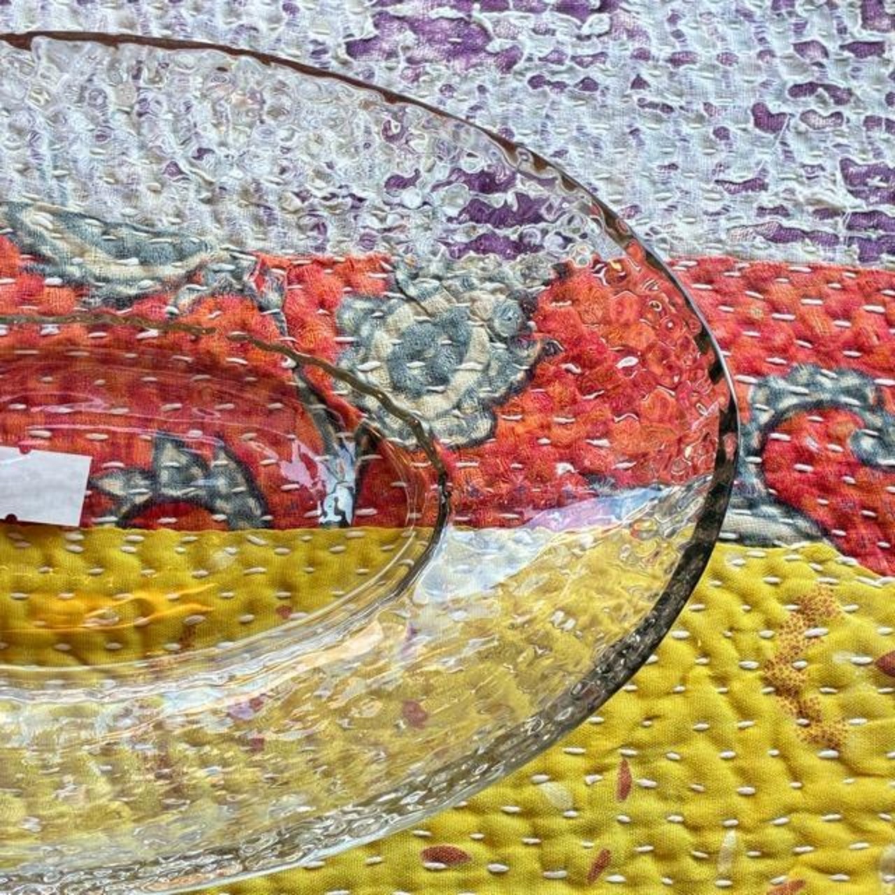 India SCENERY Glass Oval Plate, Small, perfect for appetizers, salads, Japanese, Western, Chinese, and fruit dishes.