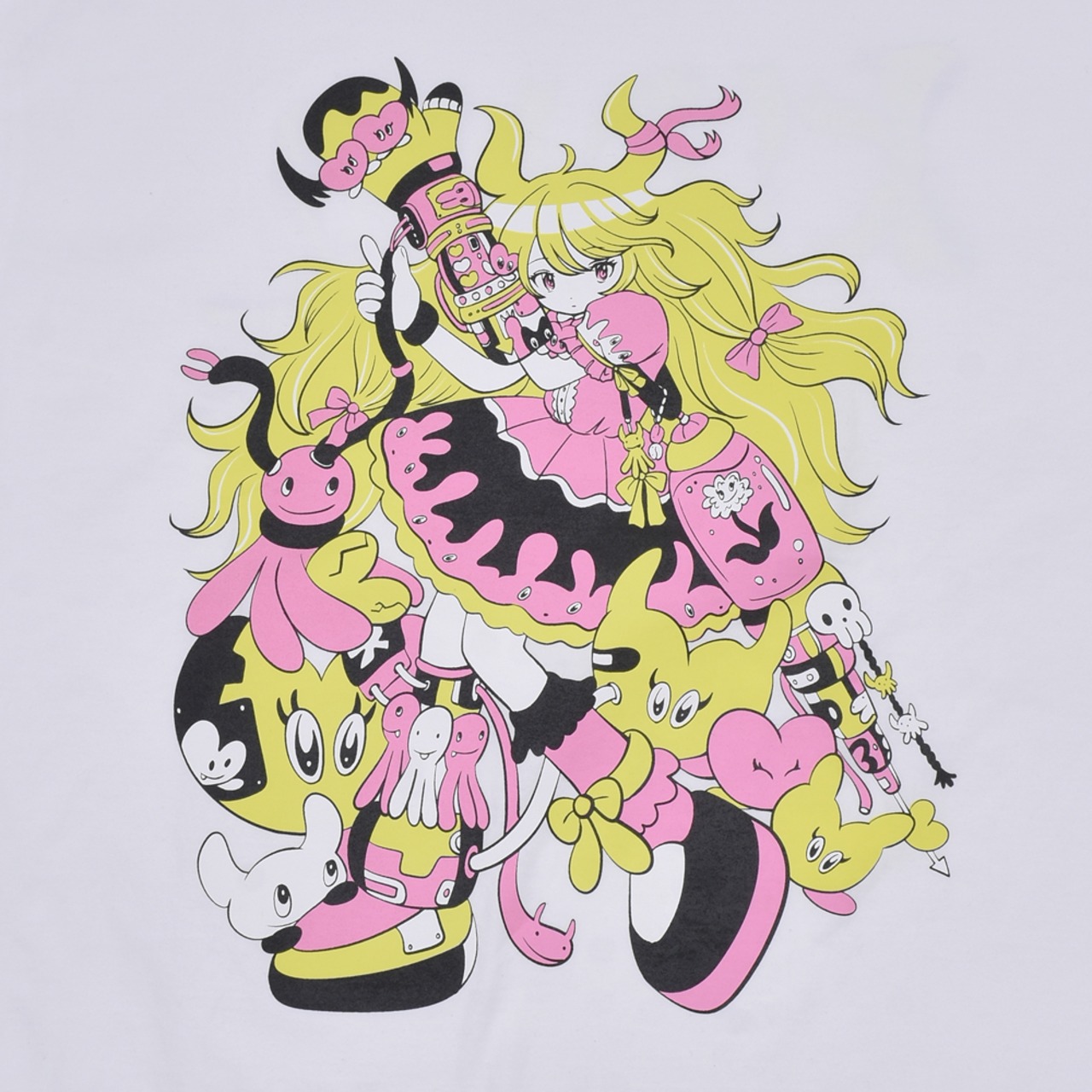【KIDILL】CYBER PUNK GIRL T-SHIRT BIOWASHED - 9