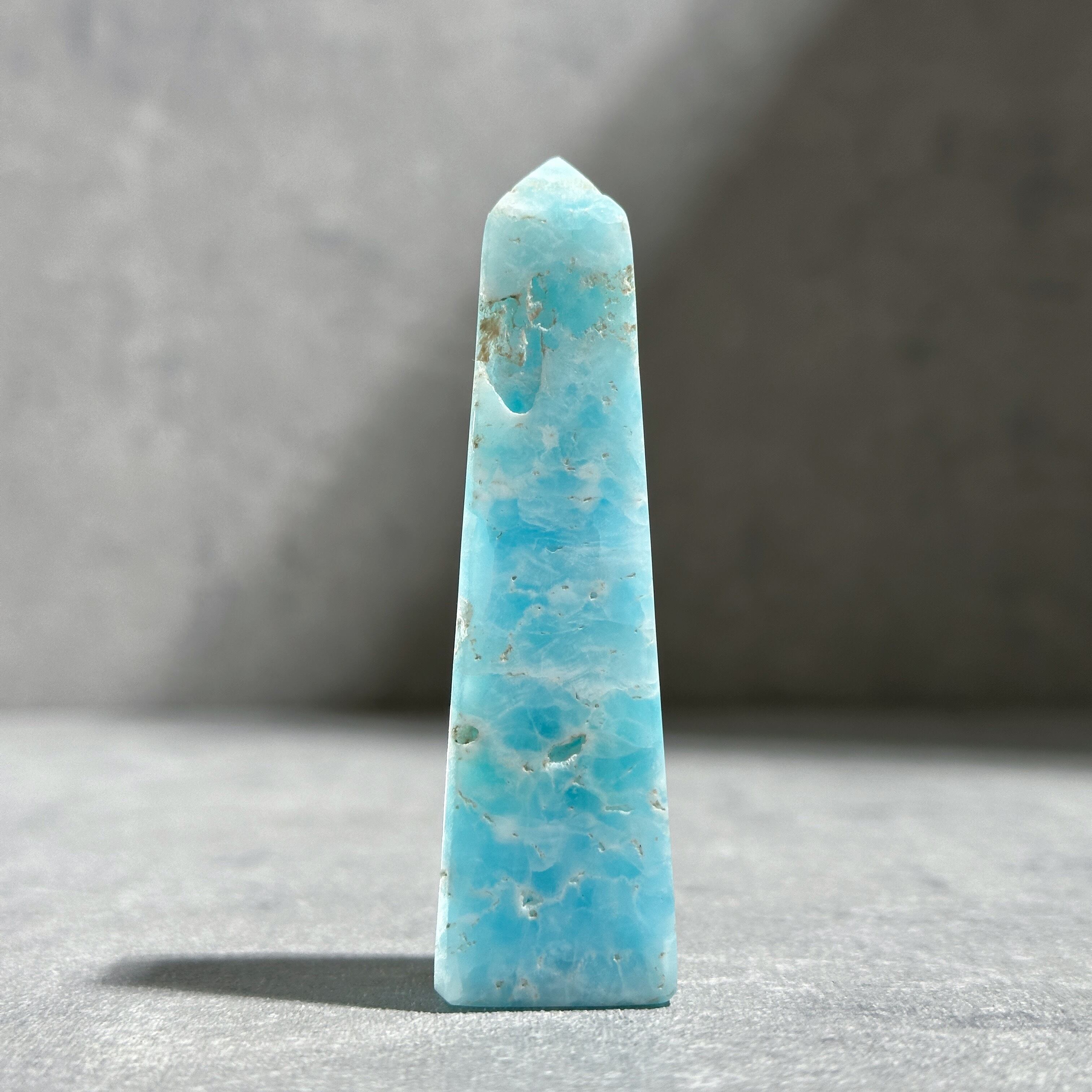 blue aragonite 天然石　タワー 高品質】ブルーアラゴナイト タワー24◇Blue Aragonite◇天然石・鉱物