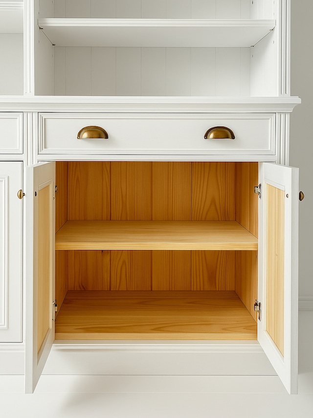 オーダーメイド壁面収納家具チェスト&オープンシェルフ (海外インテリア・マンションリフォーム)W2400