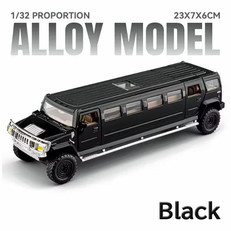 ハマー H2 リムジン 1/32 ミニカー 全3色 ライト点灯 エンジンサウンド