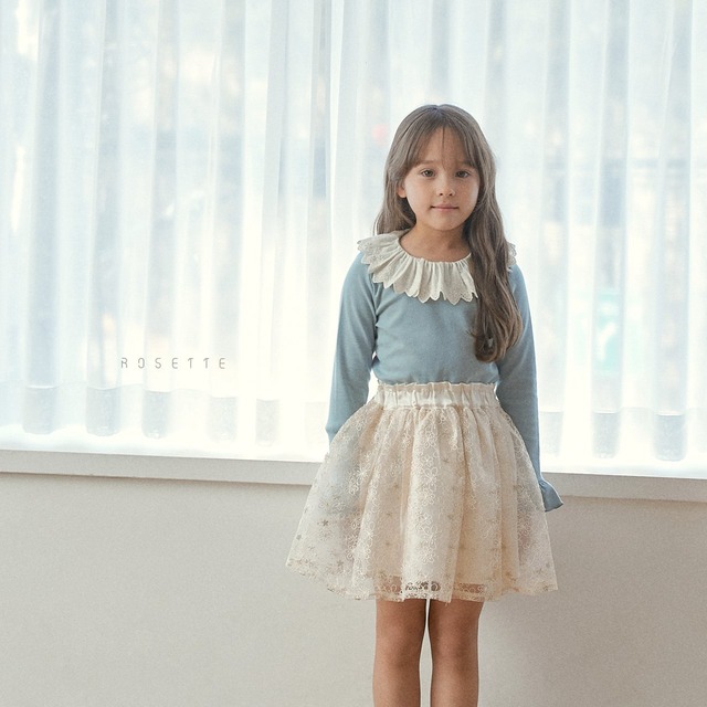 ラスト1 creamXL【即納】<rosette>  Blooming skirt