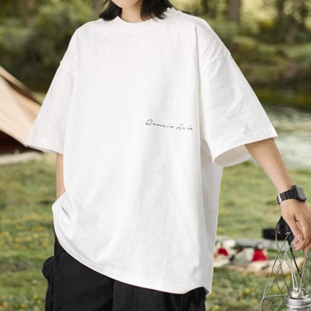 Loose design short sleeve T-shirt A0135