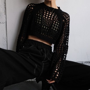 SPRING MESH KNIT / BLK