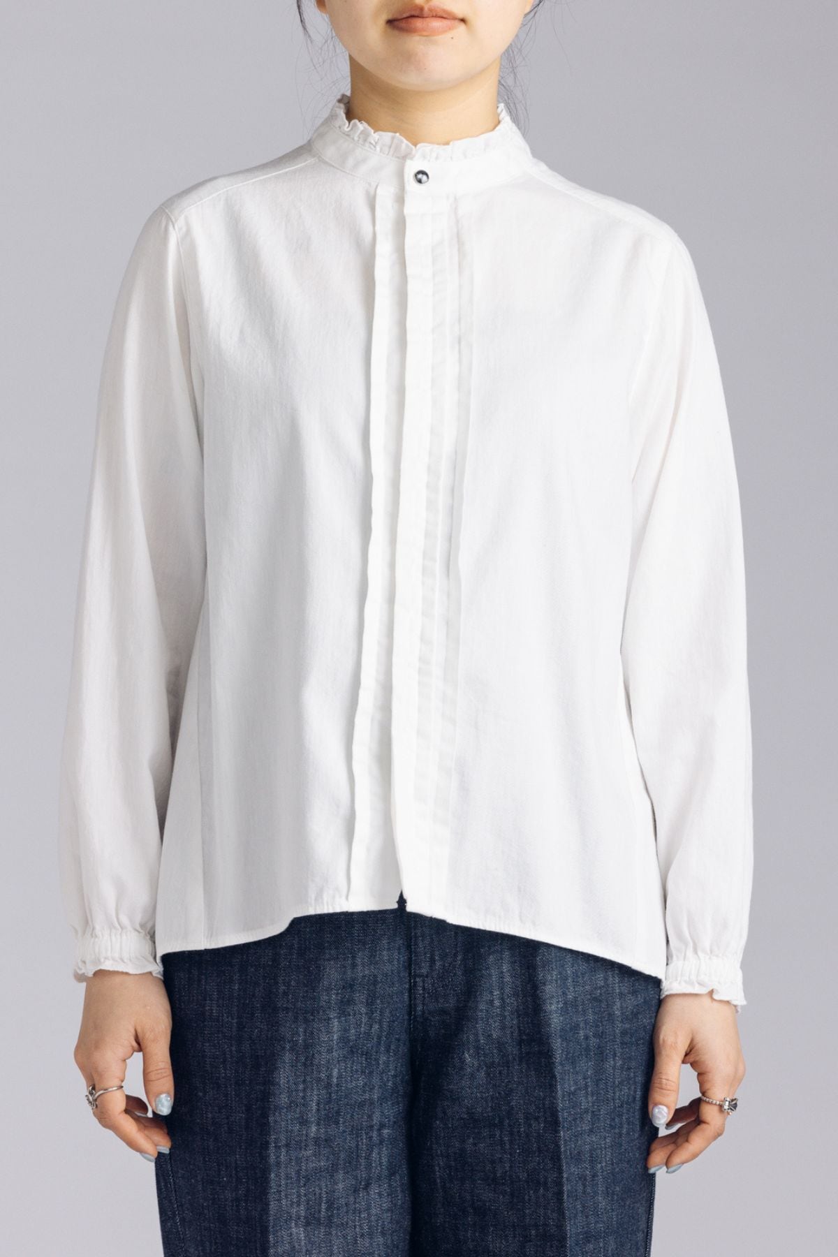 フローレンスデニム】フリルデニムブラウス | 青木被服 公式オンライン