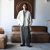 LEH(レー)コーデュロイラップワイドスラックスコーディネート②