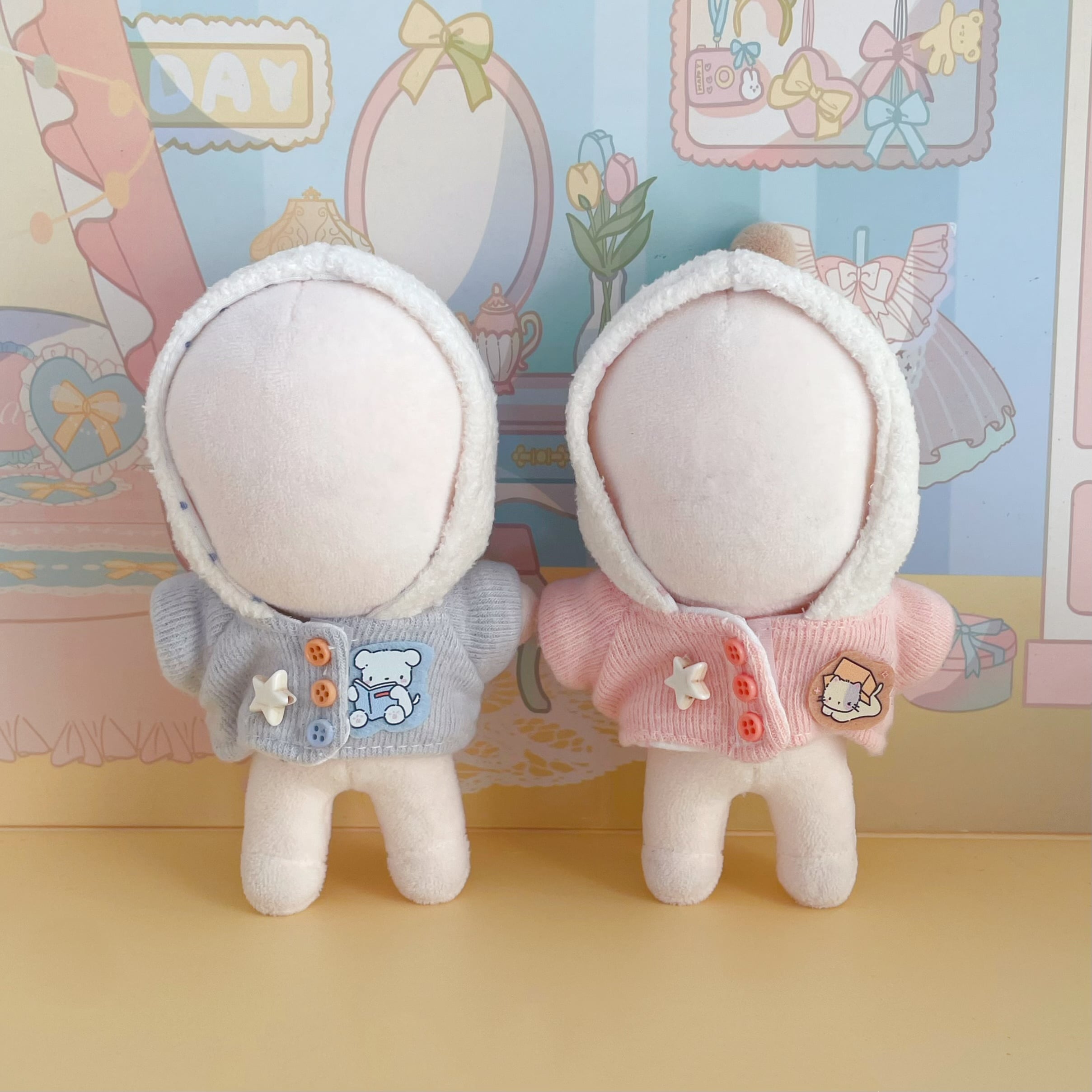 10cmぬいぐるみ用 着せ替え服 ぬい服 コスチューム パーカー 2点セット