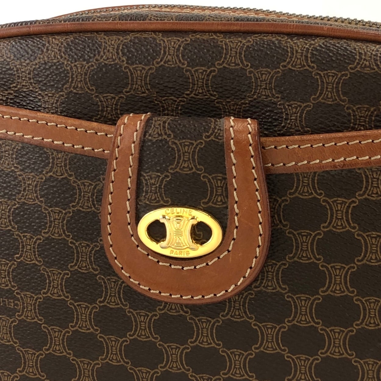 CELINE セリーヌ マカダム ブラゾンモチーフ ショルダーバッグ
