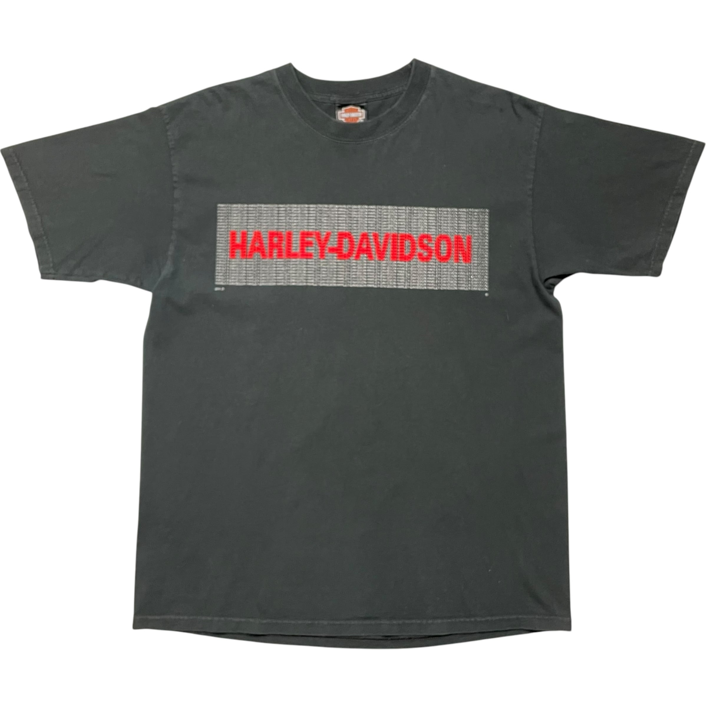 《L》 Harley-Davidson ハーレーダビッドソン Tシャツ ブラック プリントデザイン フェード no.10190