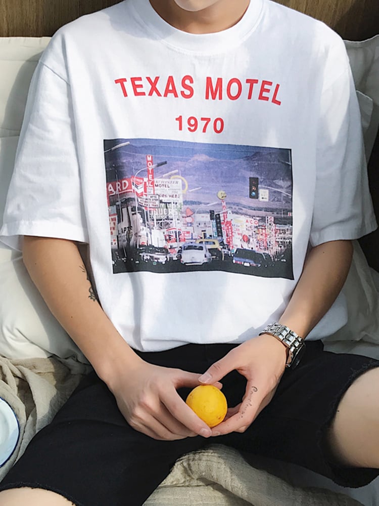 全1色 Tシャツ カットソー プリント カジュアル シンプル