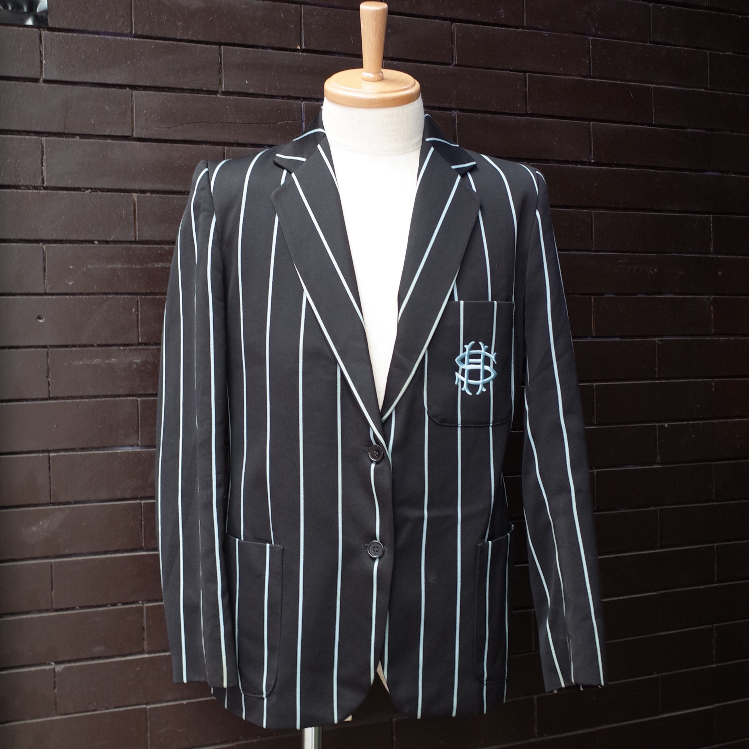 British Vintage Stripe Pattern School Uniform Tailored Jacket ...