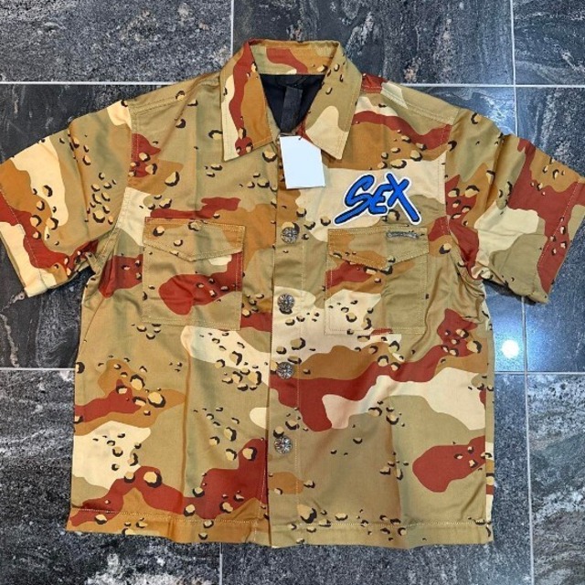 CHROME HEARTS クロムハーツ  sex record カモフラシャツ
