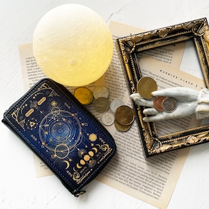 空想天体古書II・月の満ち欠け ミニ財布・コンパクト財布