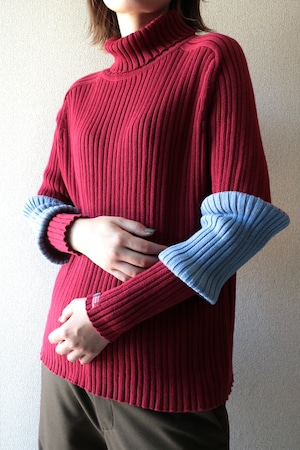 Vintage turtle neck knit sweater