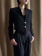 vintage metal hook remake short jacket-5196-3