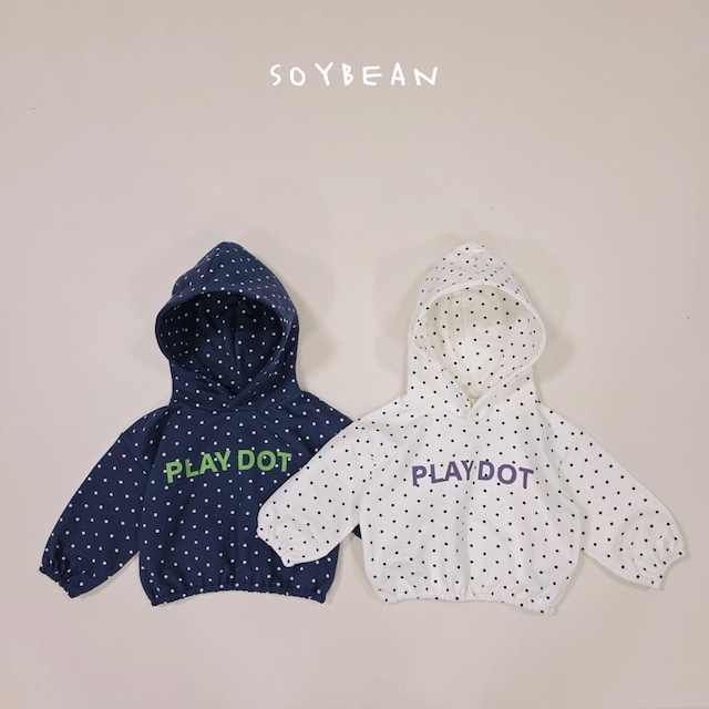 【取寄】soybean|volume dot hoodie|ボリュームドットフーディー|XS-XL|kids|26 spring