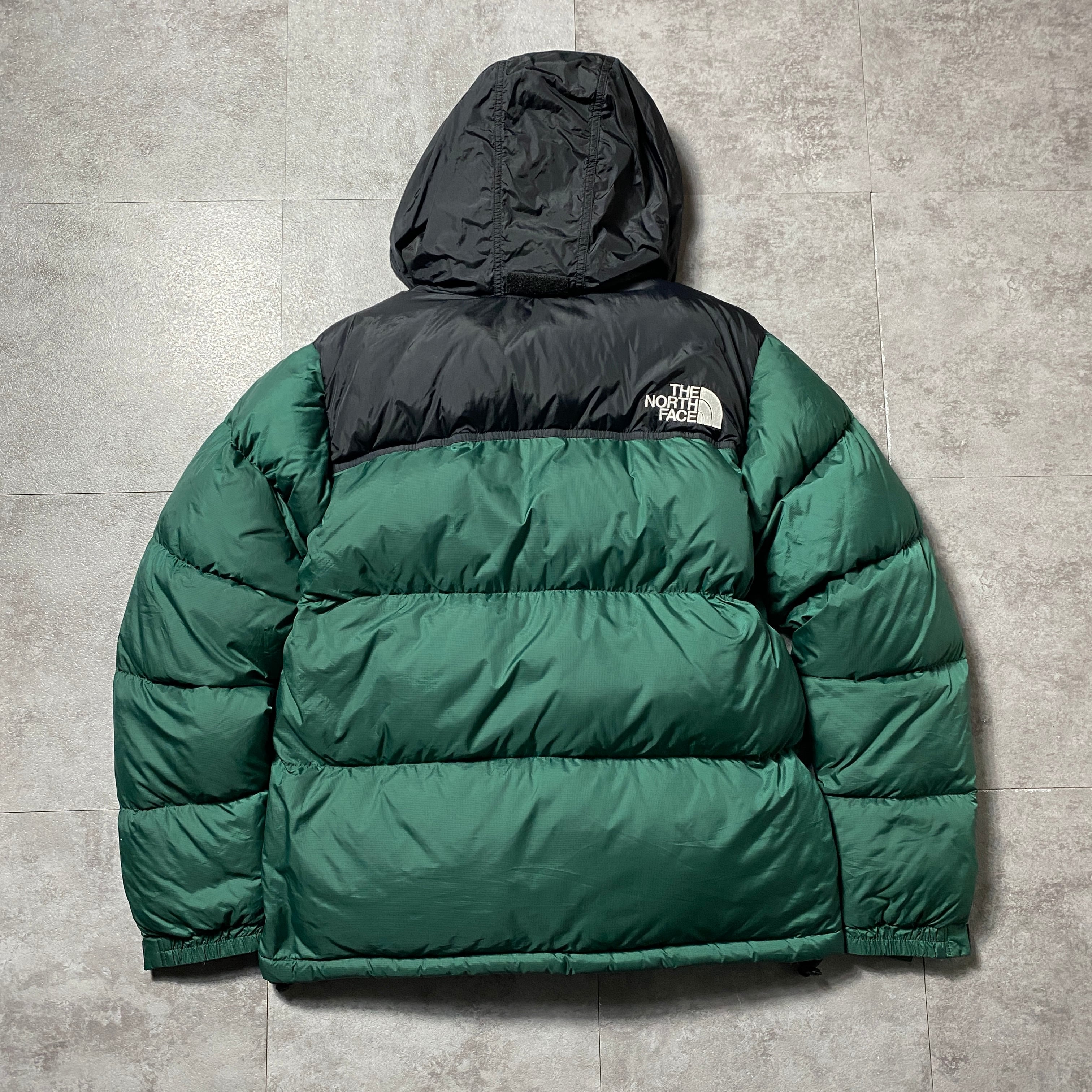 THE NORTH FACE ノースフェイス ヌプシ 刺繍ロゴ グリーン YKKジップ