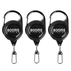 【特価処分】Booms Fishing RG1 カラビナ式ピンオンリール キーリール 3個