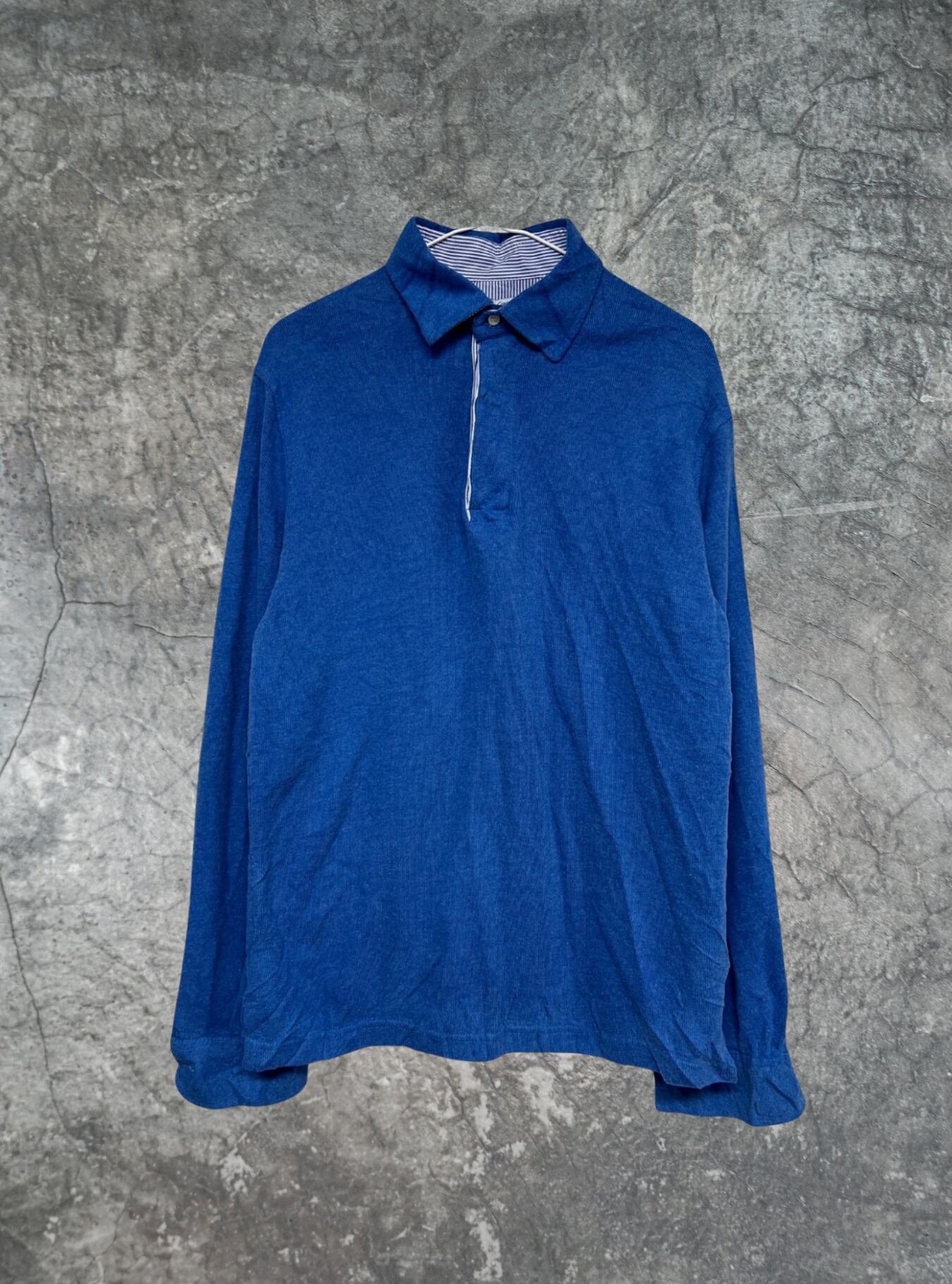 無地長袖ポロシャツ size:M