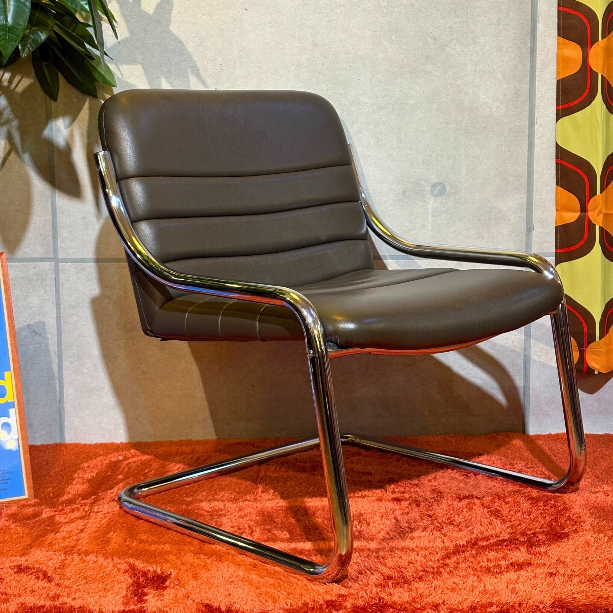 USED】Cantilever Chrome Lounge Chair / カンティレバー ラウンジ