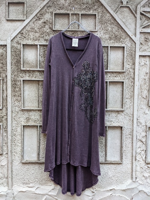 "CROSS" line stone dress