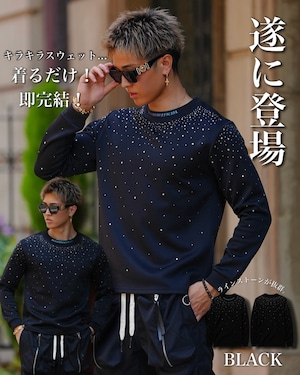 BELINDA GLITTER RHINE STONE SWEAT【BB26001】