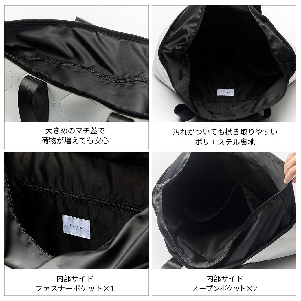 EDITA. トートバッグブラック Amazon | [エディータ] トートバッグ 大きめ レディース メンズ