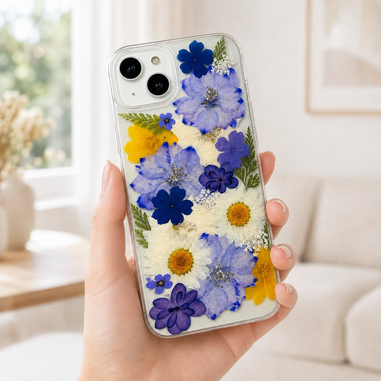 ほぼ全機種対応スマホケース】押し花スマホケース NO.691 押し花