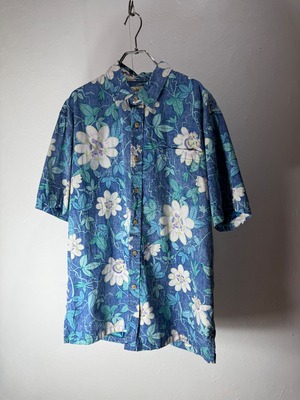 90’s Hawaii Cotton Botanical Print Shirt