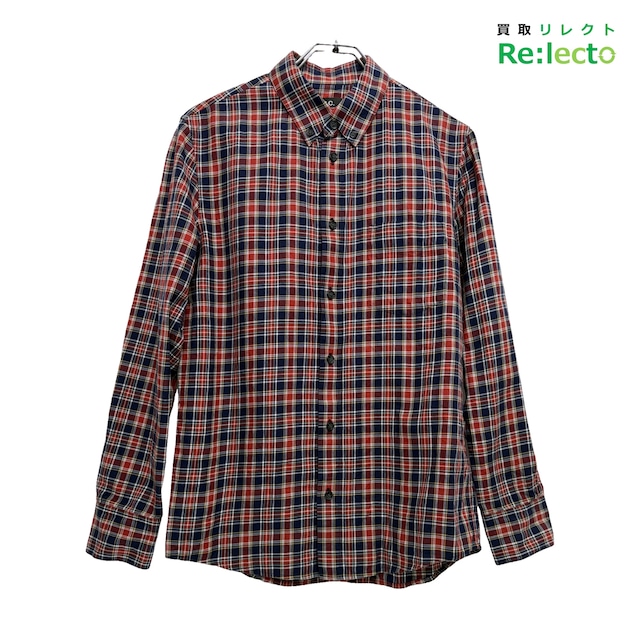 A.P.C. アーペーセー コットン チェック 長袖シャツ 24241-70401 XS