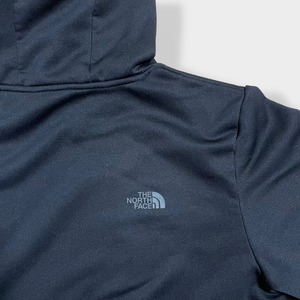 【THE NORTH FACE】ポリエステル パーカー フーディー プルオーバー M ロゴ プリント バックロゴ ハーフドーム ノースフェイス アウトドア 黒 US古着