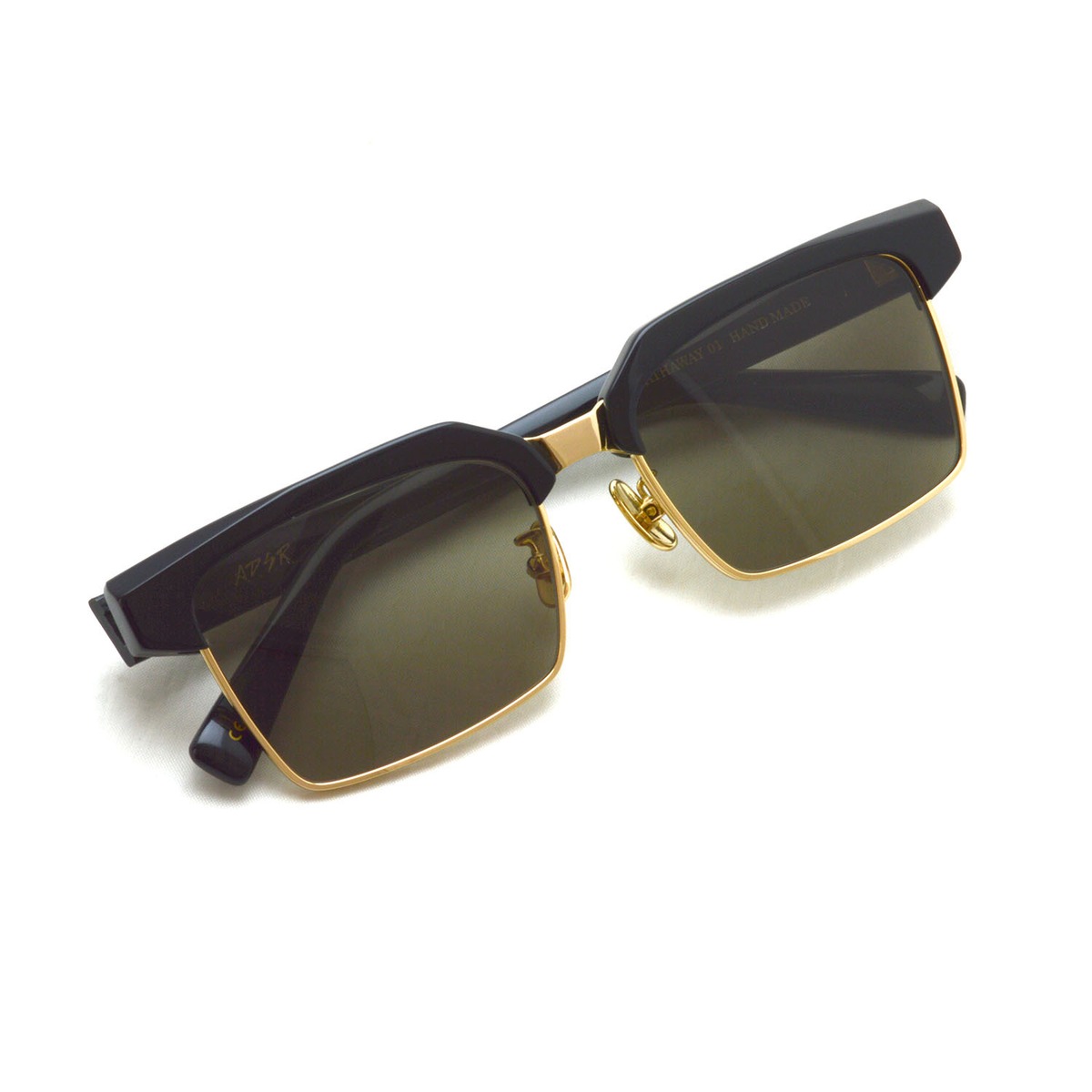 A.D.S.R. / HATHAWAY / 01 ShinyBlack / Gold - Gray lenses ブラック 