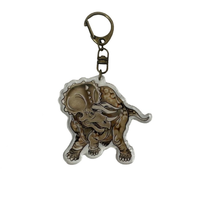 恐竜大夜行　アクリルキーホルダー（トリケラトプス）