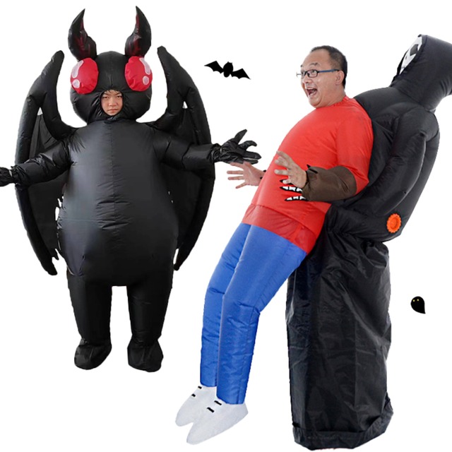 エアコス おばけ お化け モスマン コスチューム 着ぐるみ コスプレ ハロウィン エアコスチューム ハロウィン仮装 ホラーコスチューム パーティー 送風機付き 自動膨張式 膨らむ エアー式 膨張式 大人用 男女兼用 G359