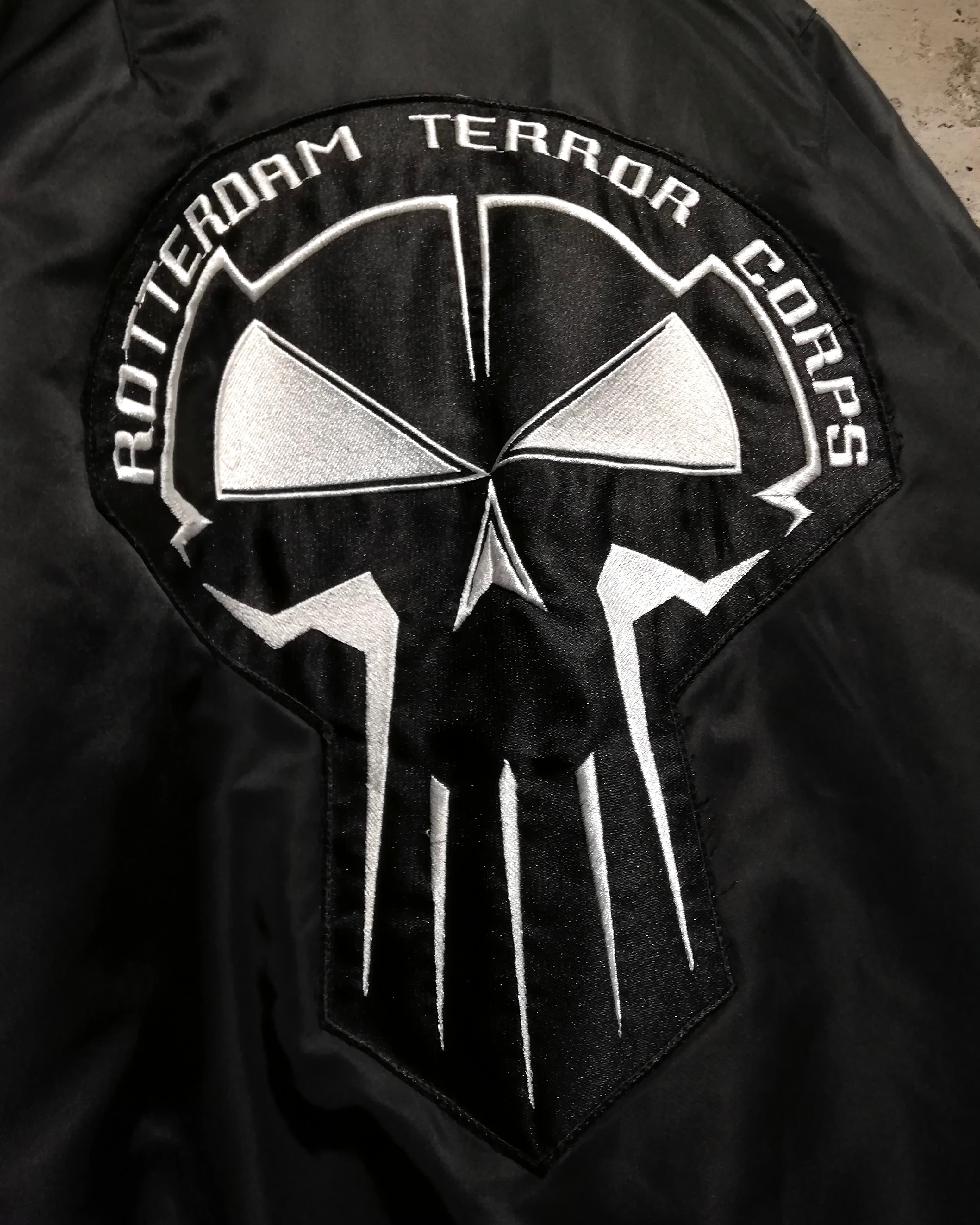 Caka】“Rotterdam Terror Corps”Skull Patch Design Vintage Loose MA