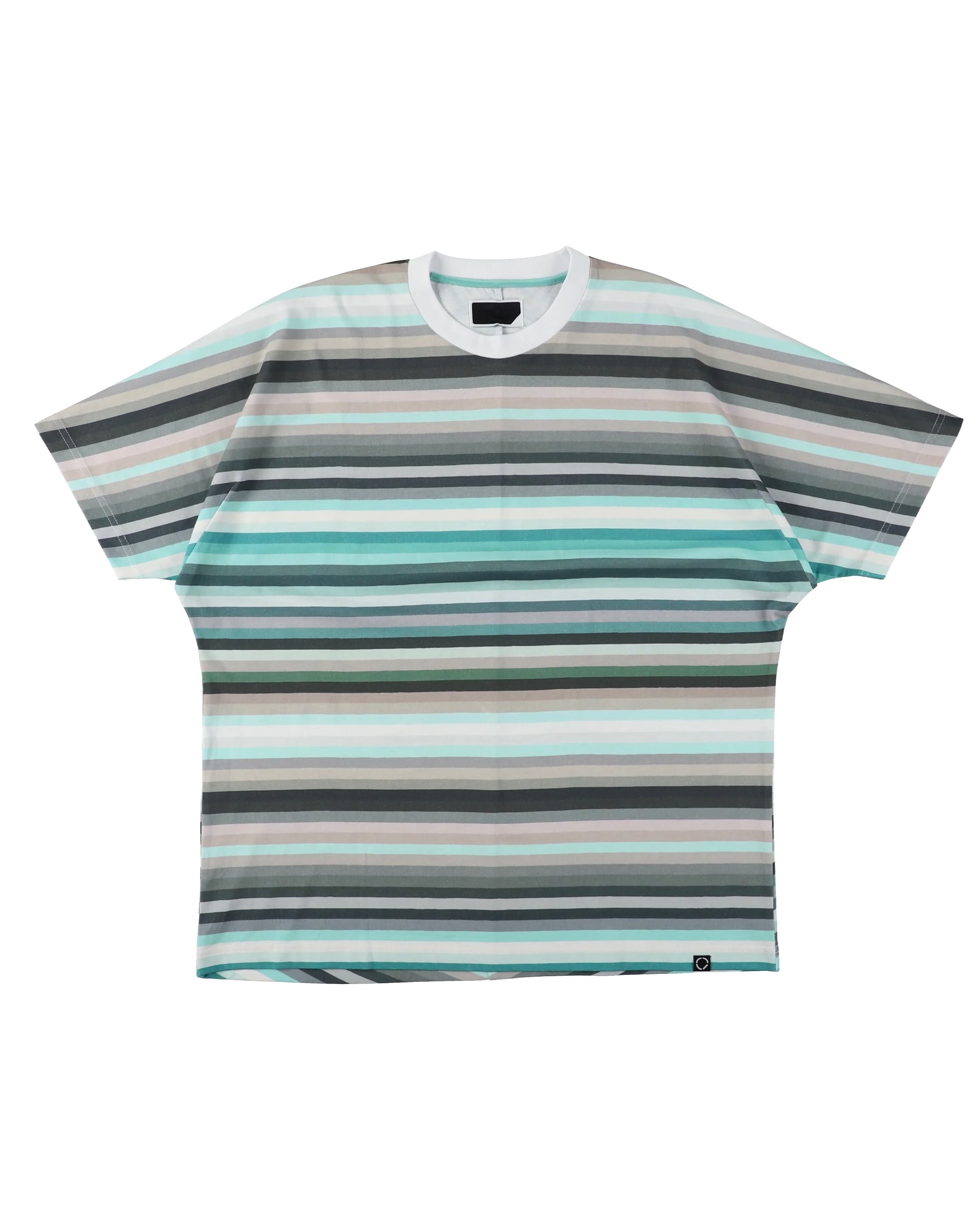 PHINGERIN 【MONO SEAM BORDER T-SHIRT SAX BORDER】