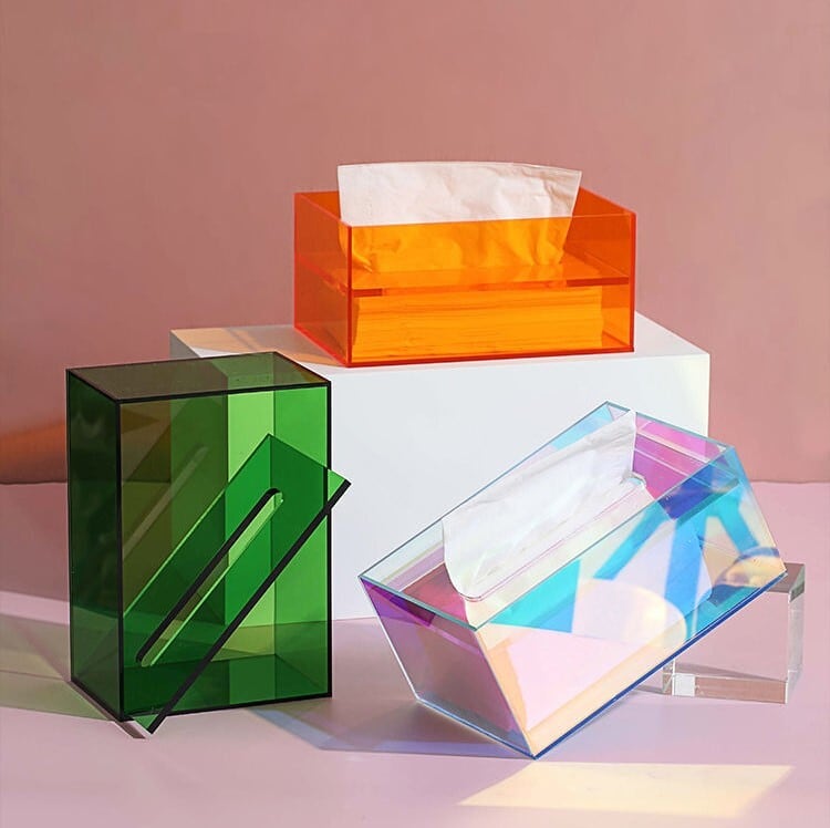 ティッシュボックス 透明感 アクリル製 おしゃれ インテリア