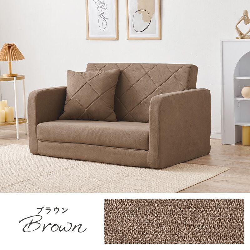 ブラウン 折りたたみベッド キルティング ブラウンキルティングデザイン 折りたたみベッド