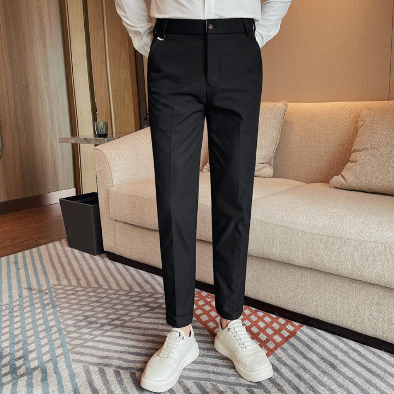 ファッショナブル スリムフィット パンツ 4色 11357