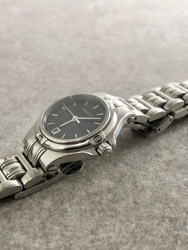 GUCCI グッチ 腕時計 シルバー ロゴ ステンレススチール 9040L クウォーツ vintage ヴィンテージ オールド hmjs4w