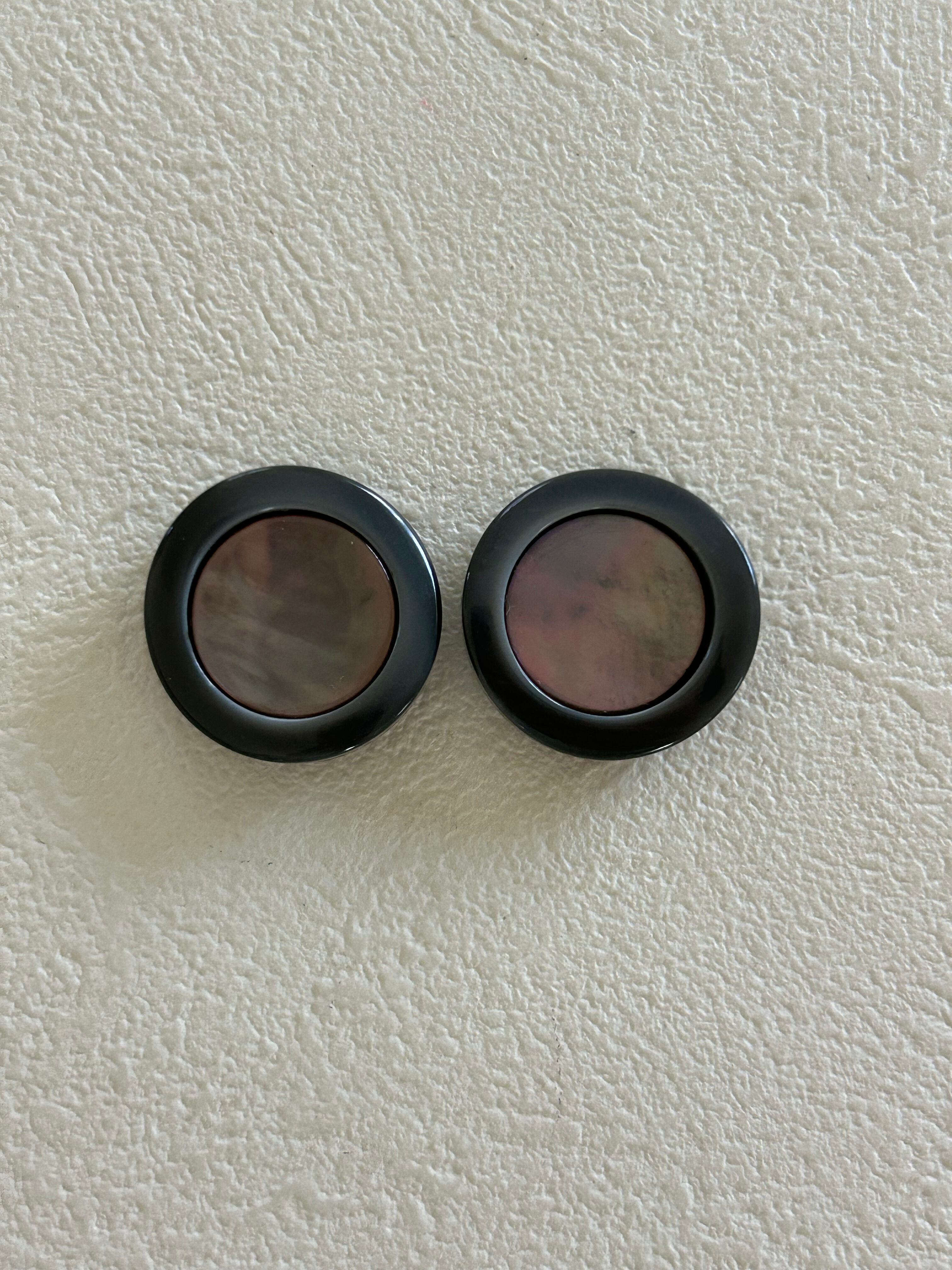 Japanese Vintage ボタン カーキ×シェル 22mm 昭和レトロ アクセサリーパーツ 装飾材 カルトナージュ