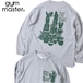 gym master ジムマスター 10.3oz サボテン スウェット ビッグTEE Stay Bright ワイドシルエット 長袖Tシャツ メンズ レディース コットン100% LOVE&PEACE G821726 杢グレー